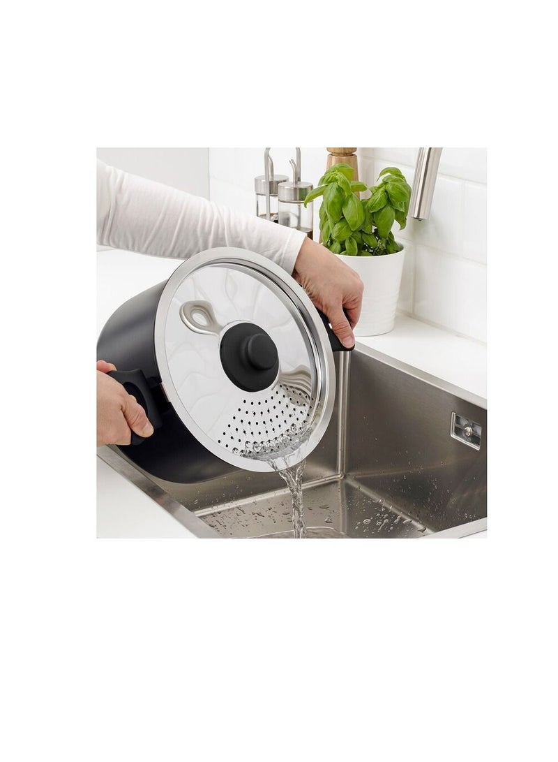 قدر مع غطاء، أسود 5 لتر - Image 3