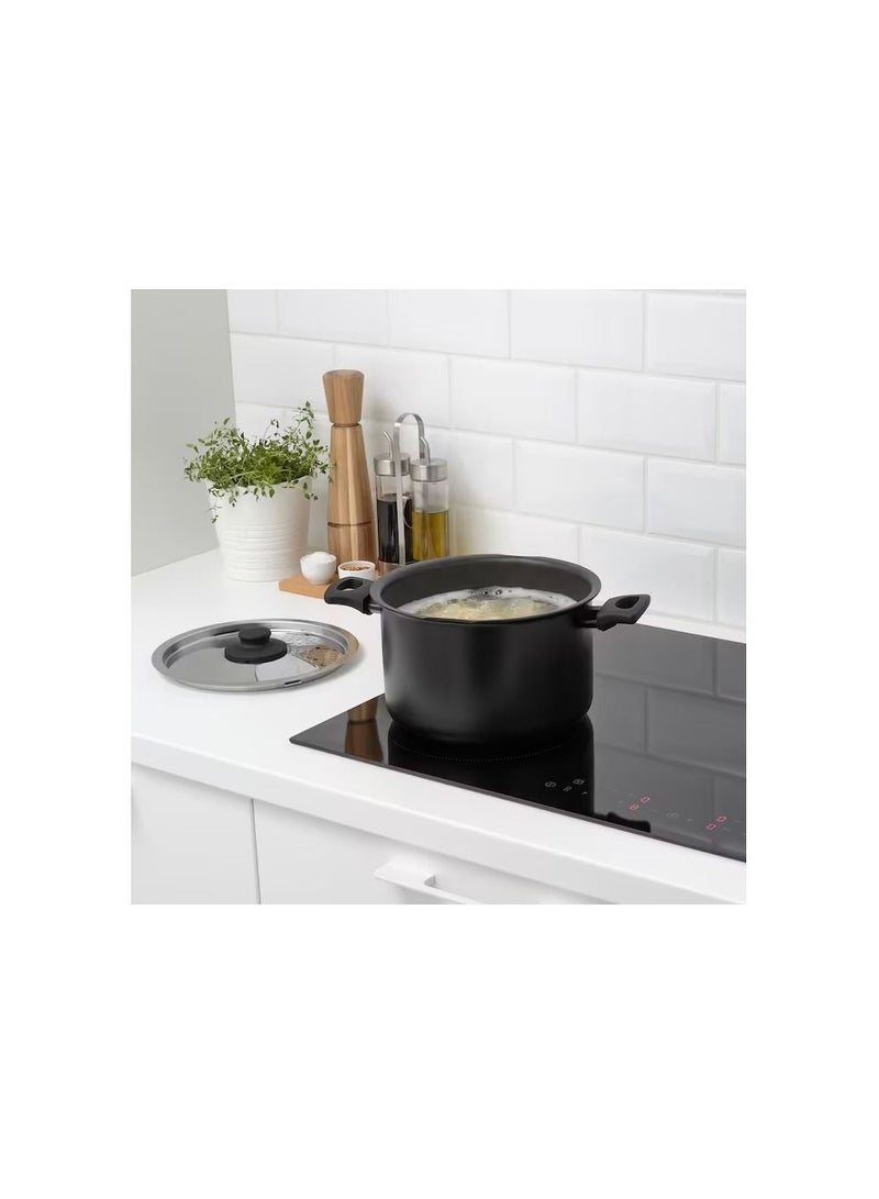 قدر مع غطاء، أسود 5 لتر - Image 2