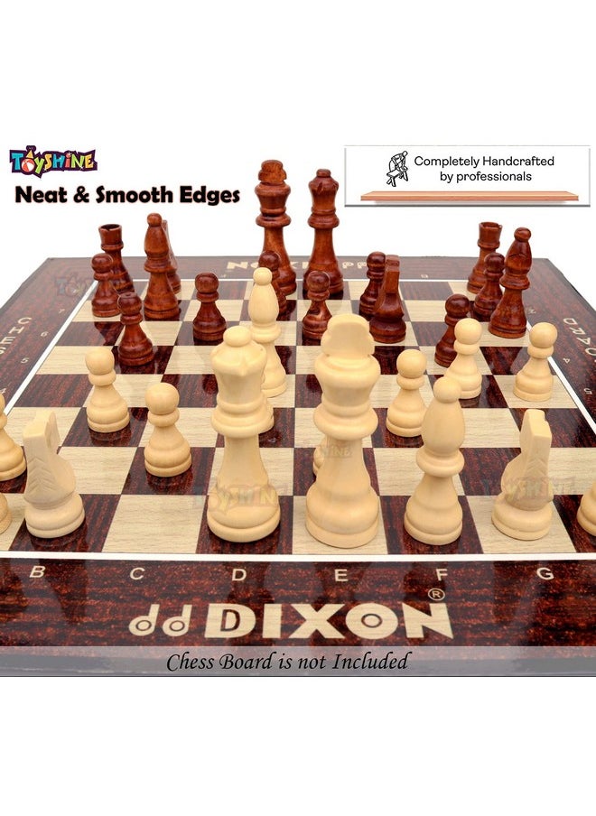 Toyshine Toyshine Wooden Chess Pieces (Tournament Quality) Chessmen, 9 Cm King Size Sstp, Kids  - Image 2