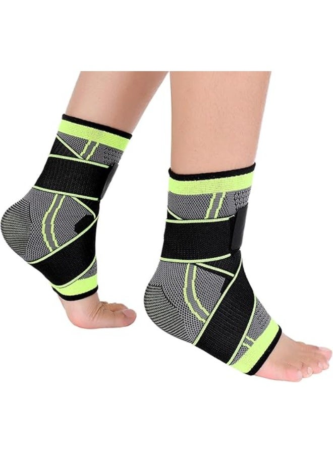 Ankle Support Brace Set, 2 Pieces, Compression Sleeves with Adjustable Strap for Ankle Stability, Joint Support and Everyday Comfort - Image 2