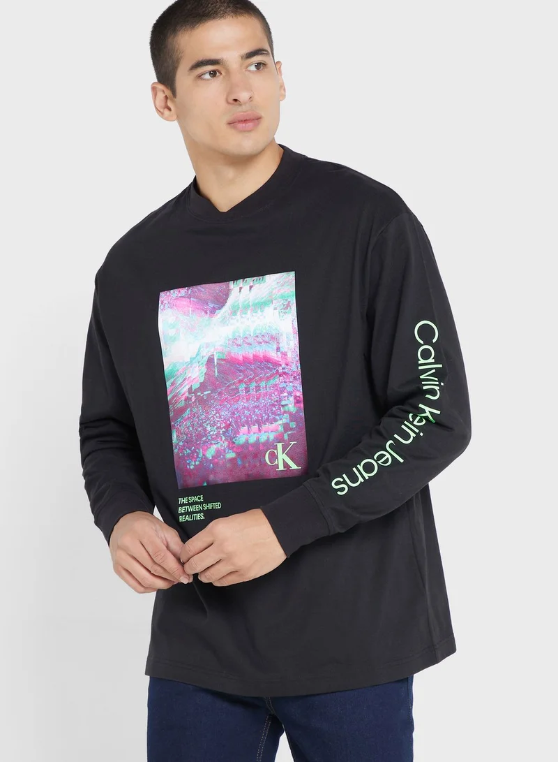 Calvin Klein Jeans Graphic Crew Neck T-Shirt
