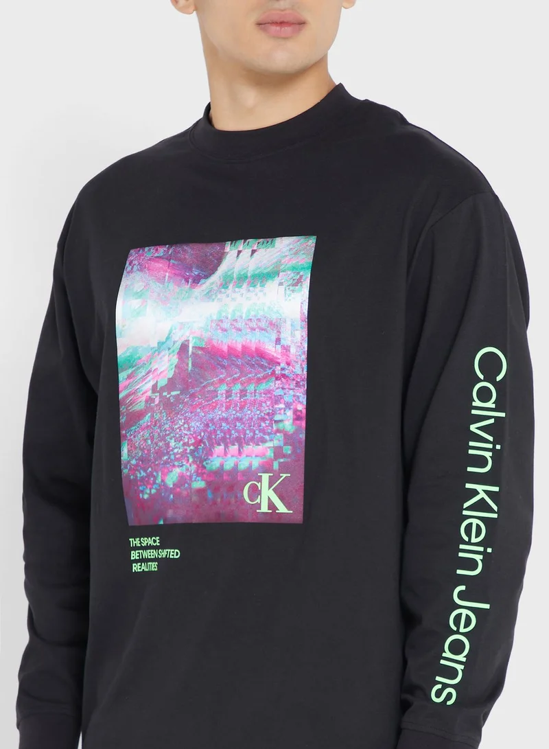 Calvin Klein Jeans Graphic Crew Neck T-Shirt
