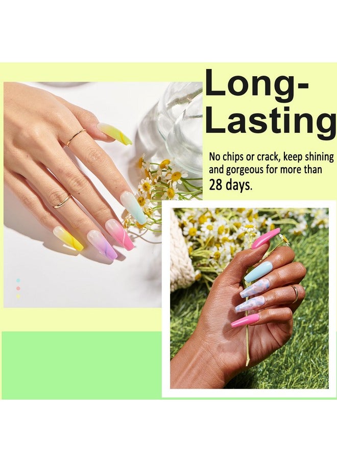 AZUREBEAUTY - AZUREBEAUTY 170Pcs Dip Nails Powder Starter Kit, 36 Spring Summer Blue Yellow Pink Neon Color Dipping Powder Nail Kit with Essential Dip Liquid Set for French Nail Art Manicure Salon DIY Home - Image 1
