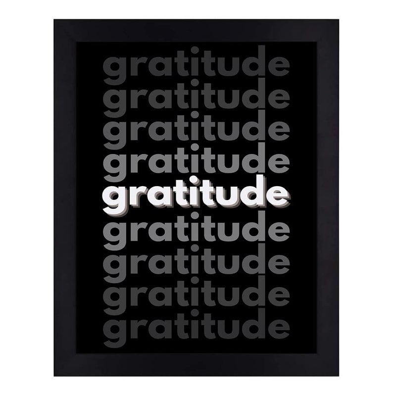 Interio Crafts Gratitude Motivational Wall Frames Inspirational Framed Poster for Home or Office Wall decor Framed Poster for Living Room Synthetic Wood 13 X 10 Inches