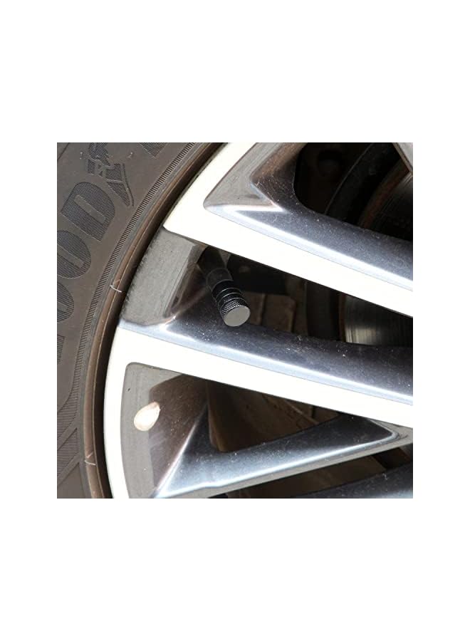 S-TOP Tire Valve Stem Caps - 12 Pack Tire Caps with Corrosion Resistant Plastic Lined Universal Valve Stem Covers for Car, Truck, Motorcycle and Bike (Black, Barrel) - Image 2