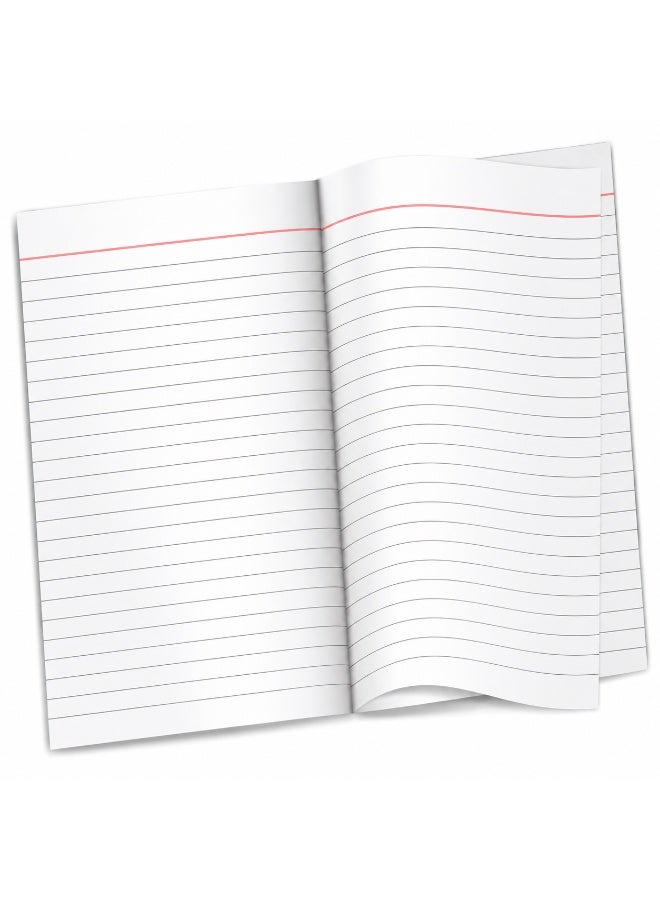 PAPERWORK Geometric Shapes Layflat Notebook Medium 8.75x6.75 Inch 3 Line 160 Pages for School & Student Notes - Image 3