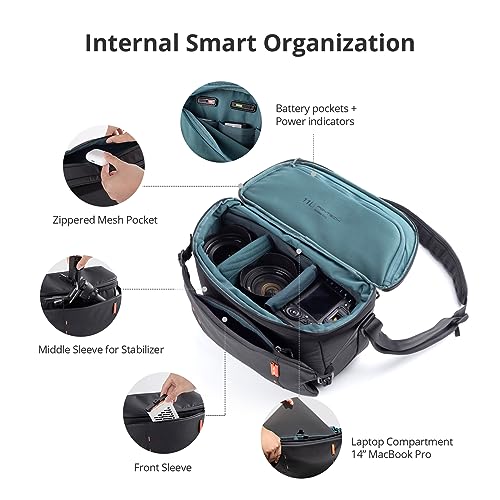 PGYTECH OneMo Sling Camera Bag 11L13L waterproof Crossbody Camera Shoulder Bag for Photographers Travel DSLR Camera Bag for SonyCanonNikonDJI MavicMirrorlessTripodLaptop - Image 3