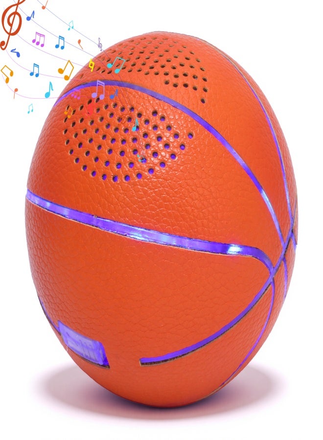 Bluetooth Speaker Blue Ball Bluetooth Speaker Glowing Blue Ball with Built-in Speaker – The Perfect Gift for Basketball Fans - Image 1