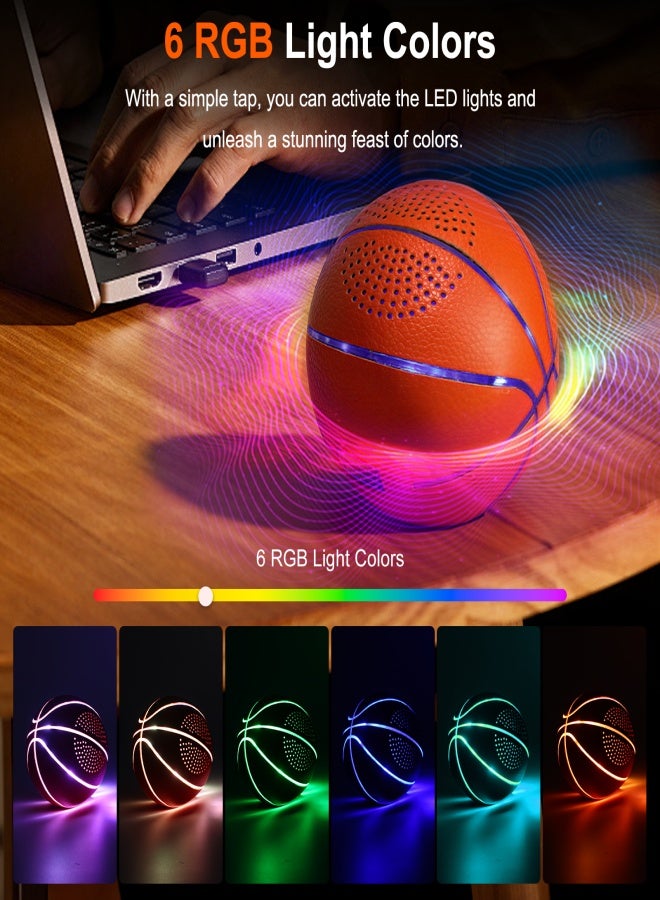 Bluetooth Speaker Blue Ball Bluetooth Speaker Glowing Blue Ball with Built-in Speaker – The Perfect Gift for Basketball Fans - Image 4