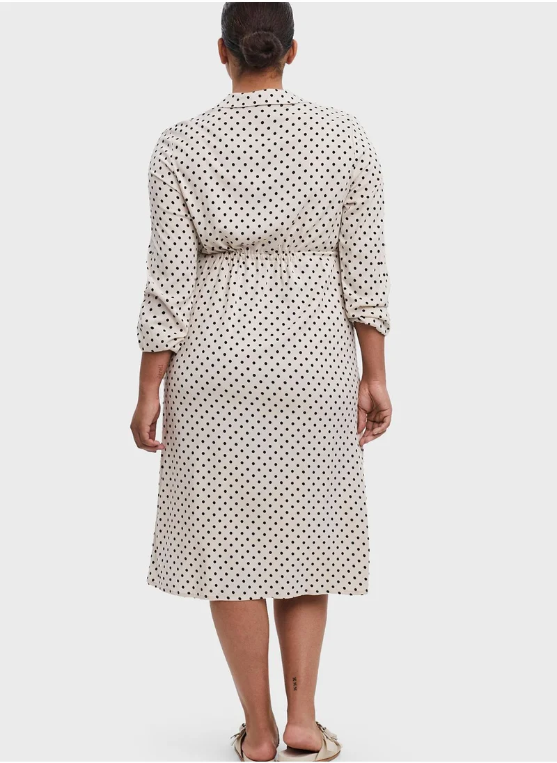 Vero Moda Curve Collar Neck Shirt Dress