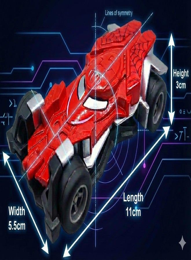 eToymart Mini Metal Die Cast Car Toy Play Set of 2 | Toy Vehicle Play Set | High Speed Unbreakable Small Racing Vehicle Cars for Kids | Exciting Playtime Adventures Toy | 3+ Years (Red) - Image 2