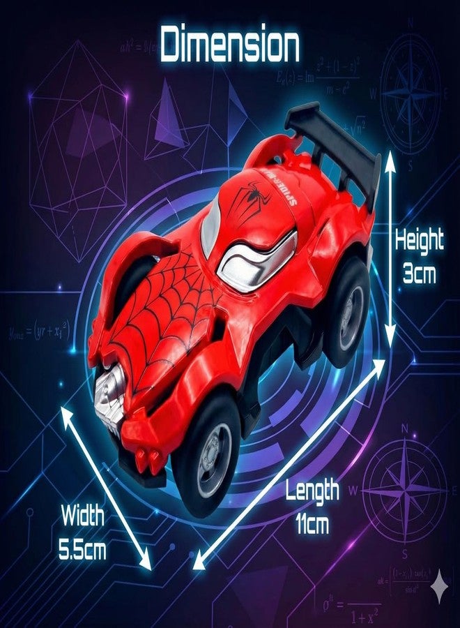 eToymart Mini Metal Die Cast Car Toy Play Set of 2 | Toy Vehicle Play Set | High Speed Unbreakable Small Racing Vehicle Cars for Kids | Exciting Playtime Adventures Toy | 3+ Years (Red) - Image 5