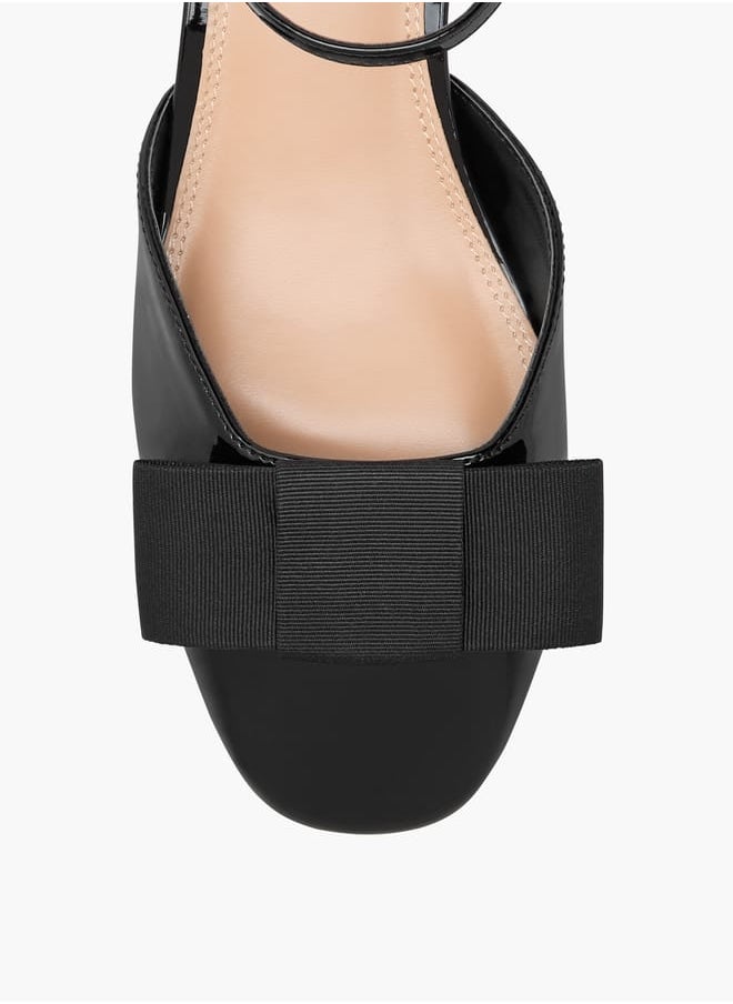 Celeste Women's Bow Accent Sandals with Buckle Closure and Block Heels  - Image 4