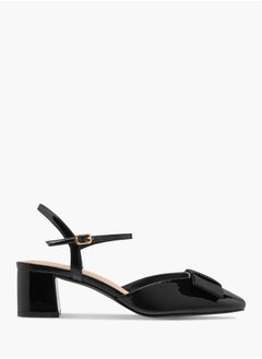 Celeste Women's Bow Accent Sandals with Buckle Closure and Block Heels  - Image 3