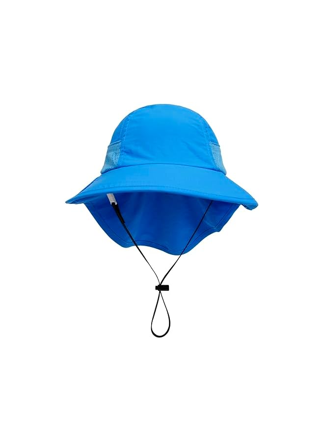 قبعات شمسية للأطفال من عمر 1-7 سنوات، قبعات صيفية مع حماية UPF 50+، مزودة بحافة عريضة وقبعة للرقبة، مثالية للعب على الشاطئ للصبيان والبنات. - Image 2