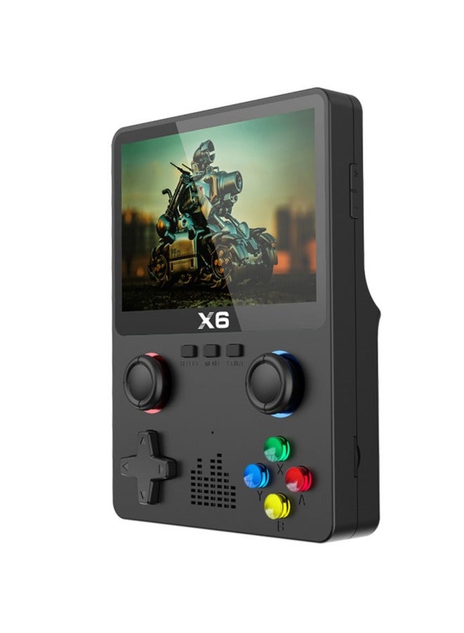 X6 Handheld Game Console Dual Rocker PSP Large Screen Game Console GBA Arcade Simulator 10,000 HD Games-Model:X6 Transparent Black