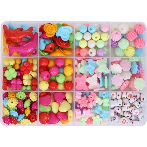 Ambitieux DIY Bracelet Making Kit for Girls – 12 Types Colorful Beads with Charms, Elastic Thread, Earrings, Clasps & Rings – Jewellery Craft Kit for Kids, Birthday Return Gift, Rakhi Special Set for 2 3 4 5 6 7 8 9 10 years (Multicolor 2) - Image 3