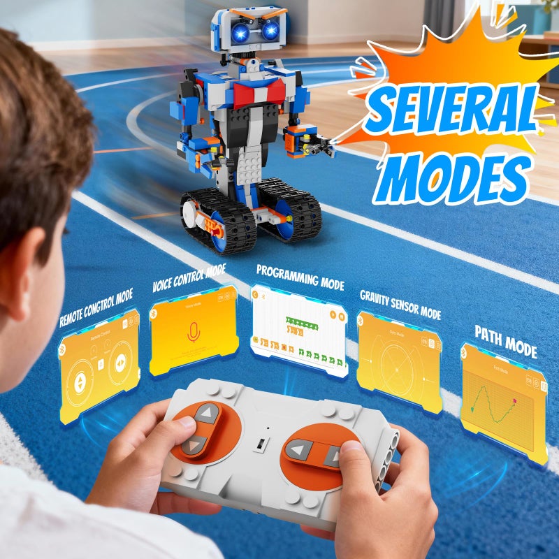 okk Robot Building Toys for Boys, STEM Projects for Kids Ages 8-12, Remote & APP Controlled Engineering Learning Educational Coding DIY Building Kit Rechargeable Robot Toy Gifts for Girls - Image 3