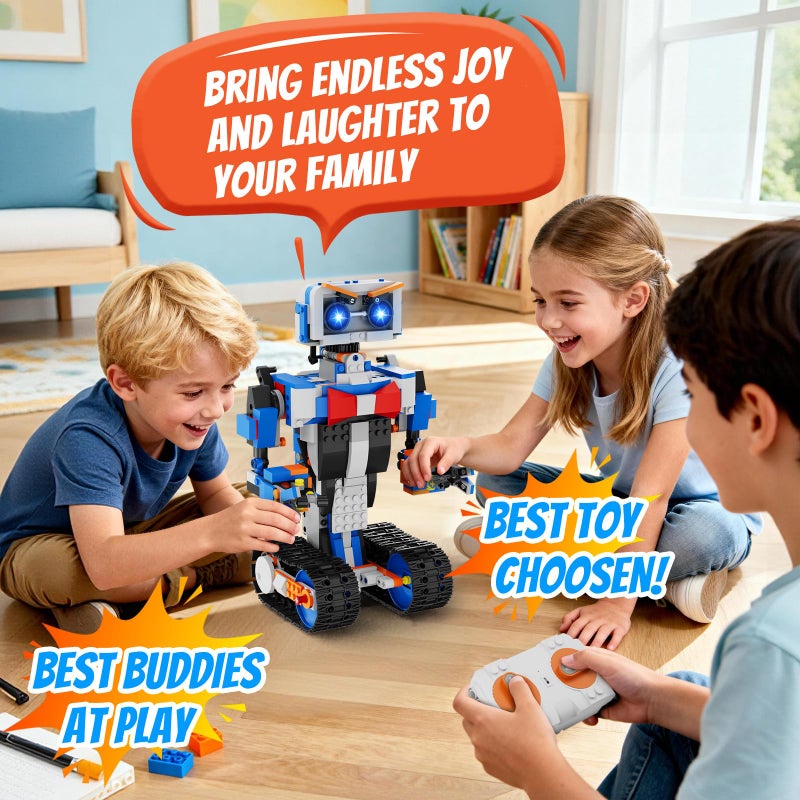 okk Robot Building Toys for Boys, STEM Projects for Kids Ages 8-12, Remote & APP Controlled Engineering Learning Educational Coding DIY Building Kit Rechargeable Robot Toy Gifts for Girls - Image 5