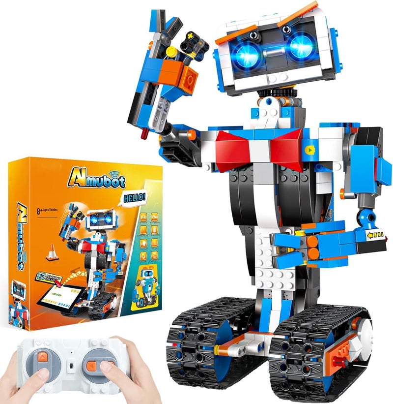 okk Robot Building Toys for Boys, STEM Projects for Kids Ages 8-12, Remote & APP Controlled Engineering Learning Educational Coding DIY Building Kit Rechargeable Robot Toy Gifts for Girls - Image 1