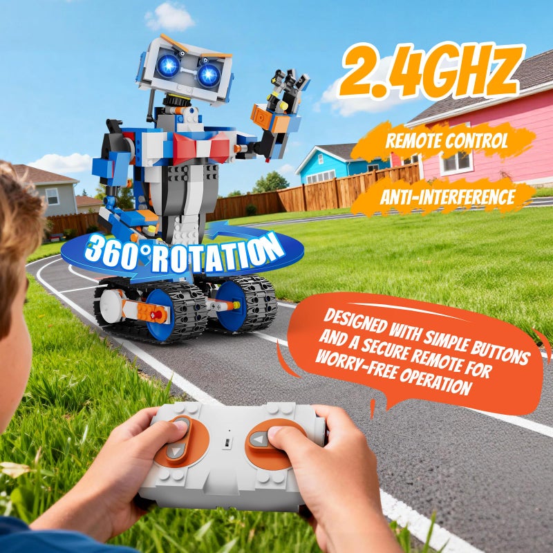 okk Robot Building Toys for Boys, STEM Projects for Kids Ages 8-12, Remote & APP Controlled Engineering Learning Educational Coding DIY Building Kit Rechargeable Robot Toy Gifts for Girls - Image 4