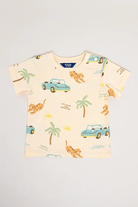 أر أند بي Printed T-Shirt and Shorts Set