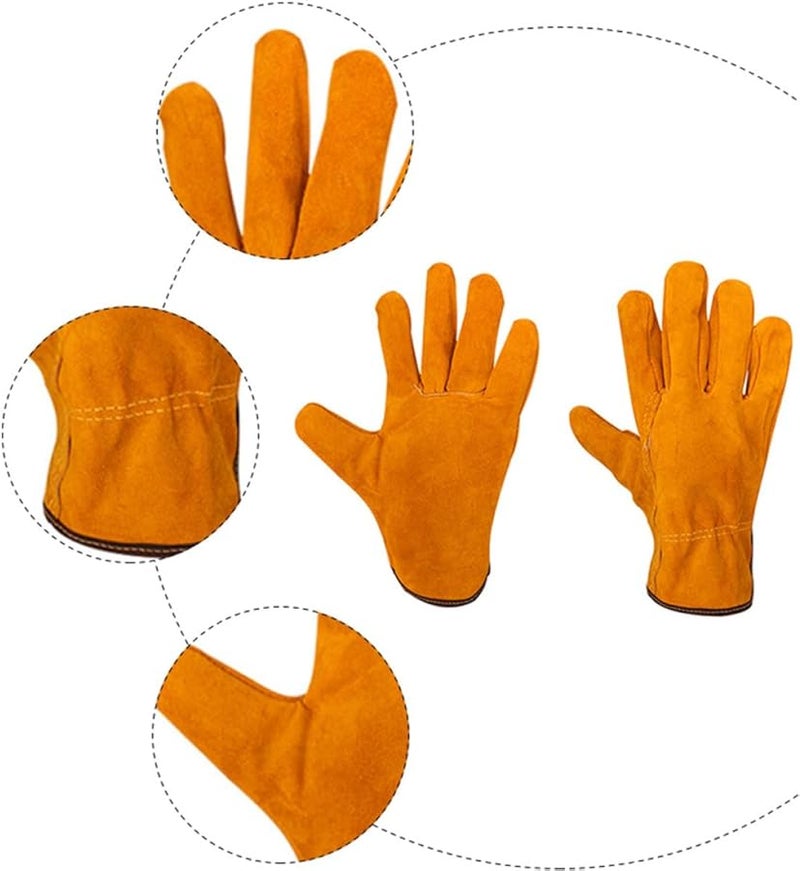 Premium Cowhide Welding Gloves Heat Resistant Protective Work Gloves for Construction Workshop Safety - Image 4