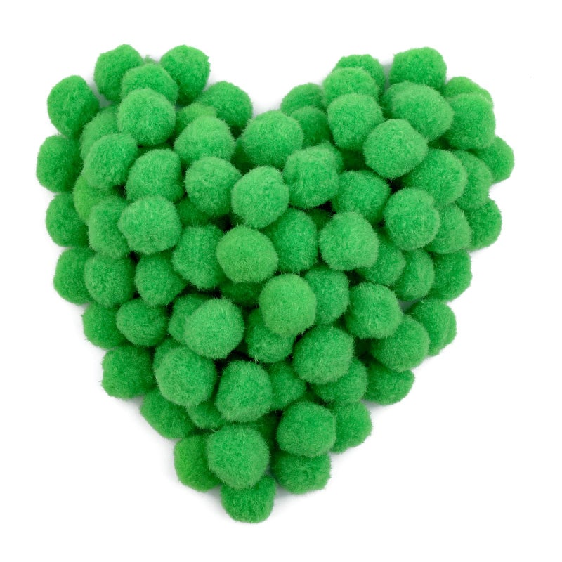 MORFEN 150 Pieces Pom Poms, 1 Inch Green Craft Pom Poms, Easter Decorations Fuzzy Pompom Puff Balls, Small Pom Pom Balls for DIY Arts Crafts Projects, Home Decorations - Image 1