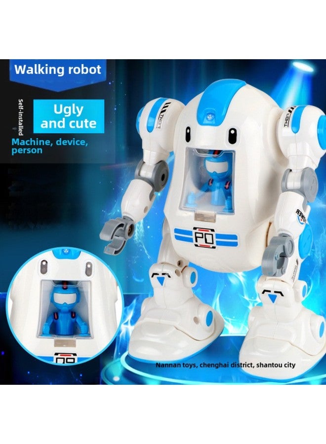 Children's Educational Toys DIY Self-installed Electric Ugly Cute Robot Experimental Technology Small Production Stem Teaching Aids-Color:English Packaging 2043 - Image 4