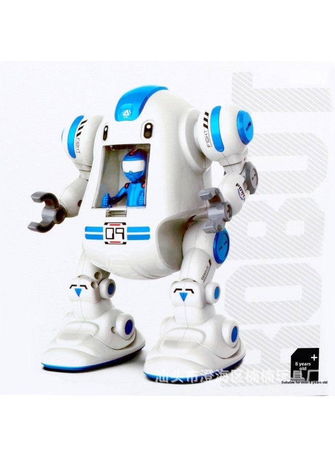 Children's Educational Toys DIY Self-installed Electric Ugly Cute Robot Experimental Technology Small Production Stem Teaching Aids-Color:English Packaging 2043 - Image 3