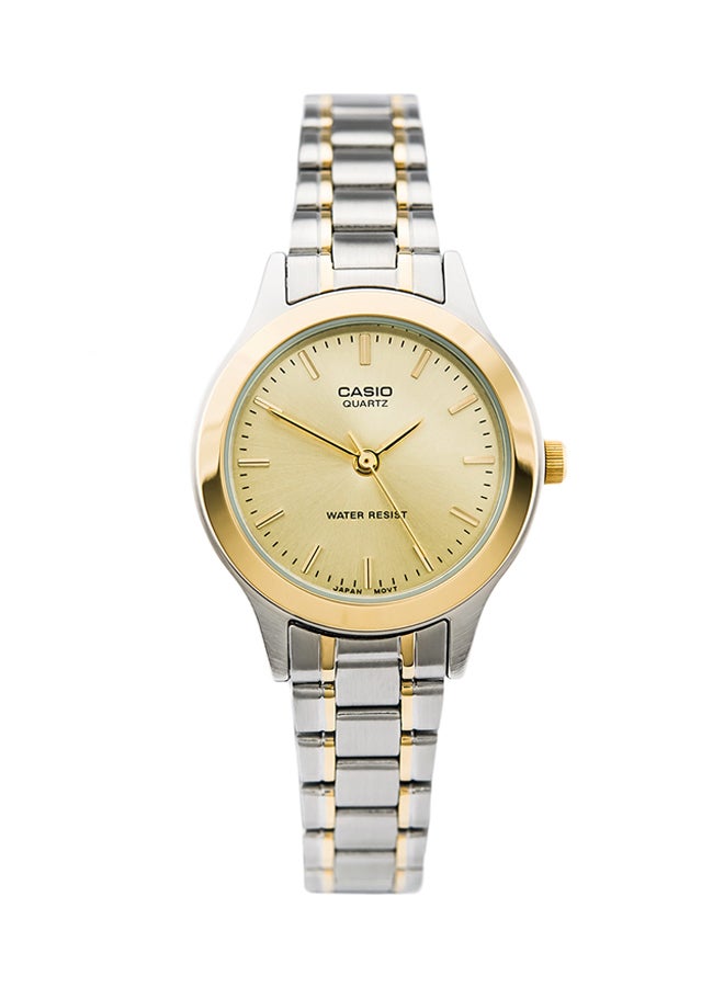 CASIO Women Stainless Steel Analog Watch LTP-1128G-9ARDF - 27 mm - Silver/Gold - Image 1