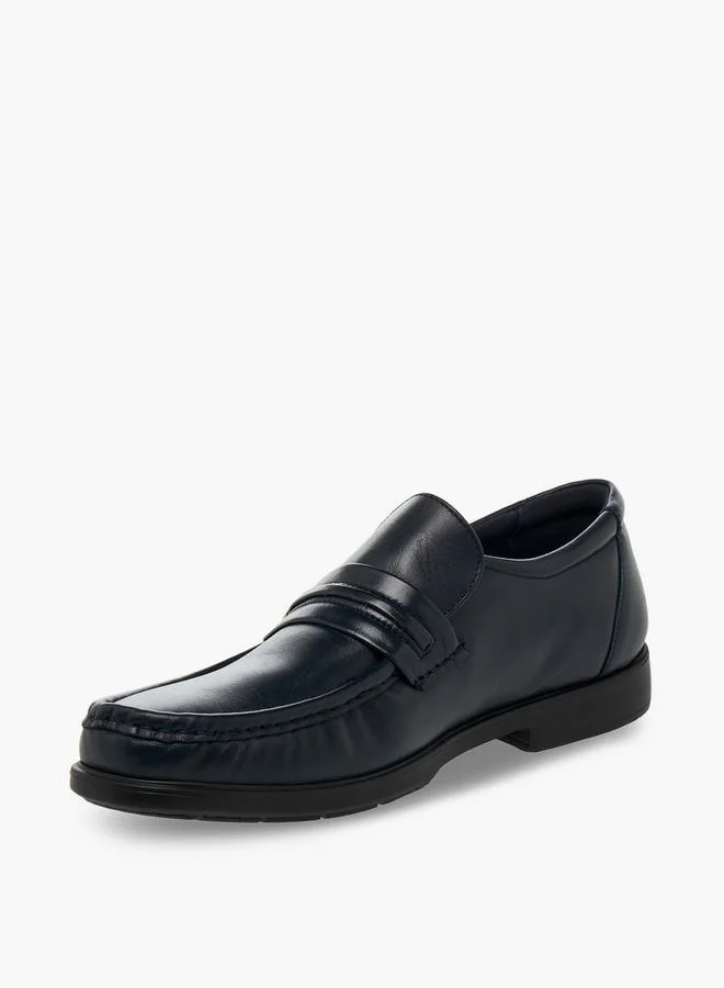 Pinosos Navy Men Slip-On Genuine Leather Loafers for Men | Best Price UAE