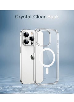 glassology iPhone 14 Pro Max Magsafe Case 6.7 Inch Slim Thin Magnetic Case Yellowing Resistant Anti Drop Shock Absorption Anti Scratch and Hard Back Crystal Case Cell Phone Case iPhone 14 Pro Max  - Image 4