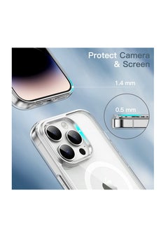 glassology iPhone 14 Pro Max Magsafe Case 6.7 Inch Slim Thin Magnetic Case Yellowing Resistant Anti Drop Shock Absorption Anti Scratch and Hard Back Crystal Case Cell Phone Case iPhone 14 Pro Max  - Image 3