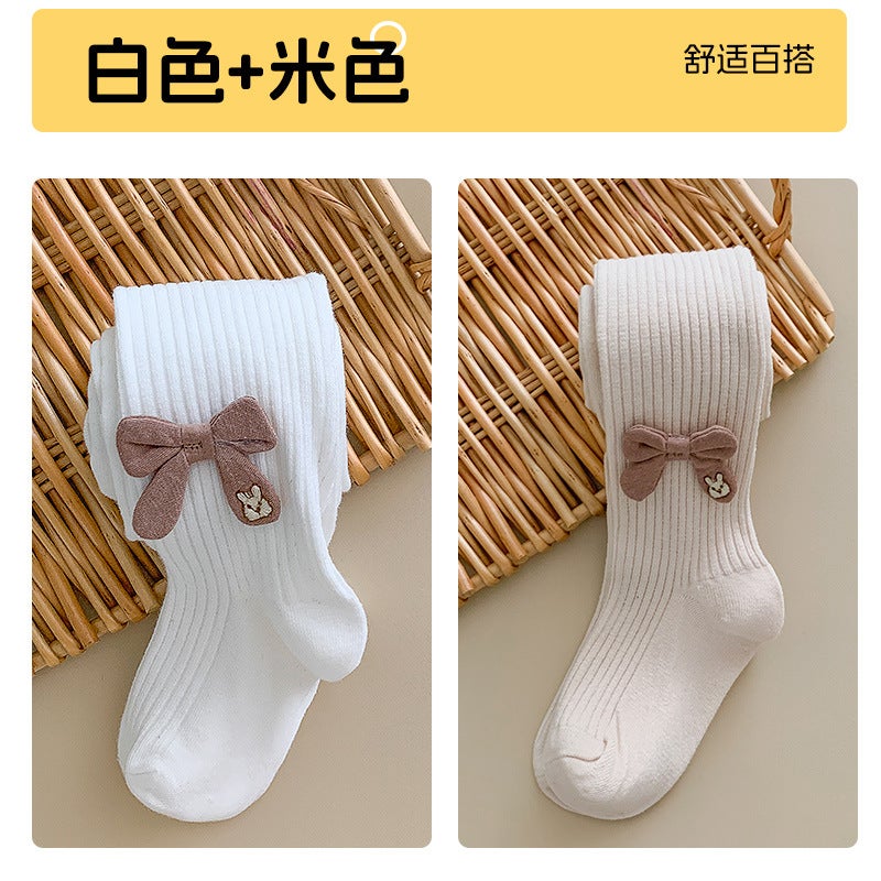 Girls Pantyhose Thin Children'S Leggings Baby Socks Baby White Cotton Socks Leggings - Image 1