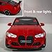 ERBADIHAGO Toy Cars Compatible for M4M Performance Parts 132 Metal Model Car Pull Back Car Toys with Light and Sound Toys Car Collectible Model for Children Age 3 Year Old Red - Image 4