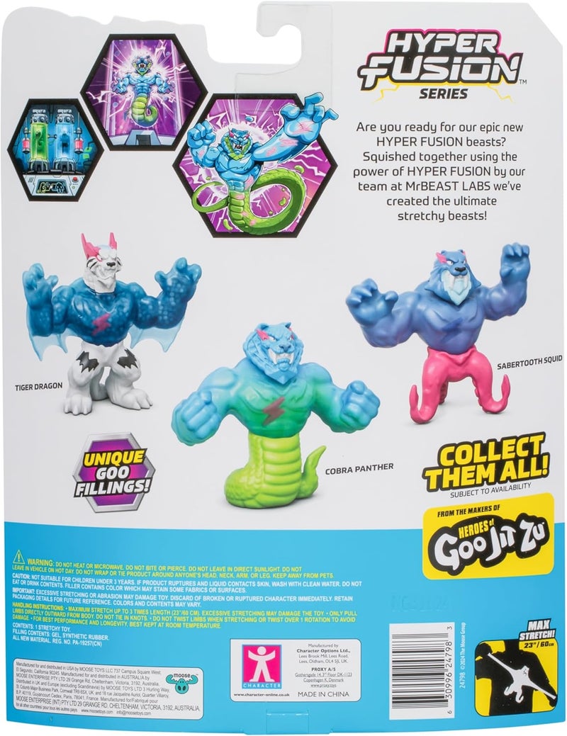 MrBeast Lab سيد الوحش مختبر هايبر فيوجن سمكة القرش ذات الأنياب – شخصية قابلة للتمدد مع مادة الفيوجن، 5 إنش - Image 2