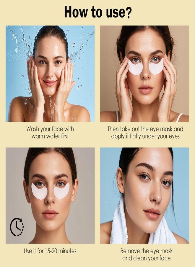 AUSLKA Under Eye Patches (30 Pairs), Caffeine Eye Mask for Puffy Eyes, Collagen Eye Masks Anti-Dark Circles-Undereye Bags and Wrinkles, Birthday Gift for Men Women, Vegan and Cruelty-Free - Image 5