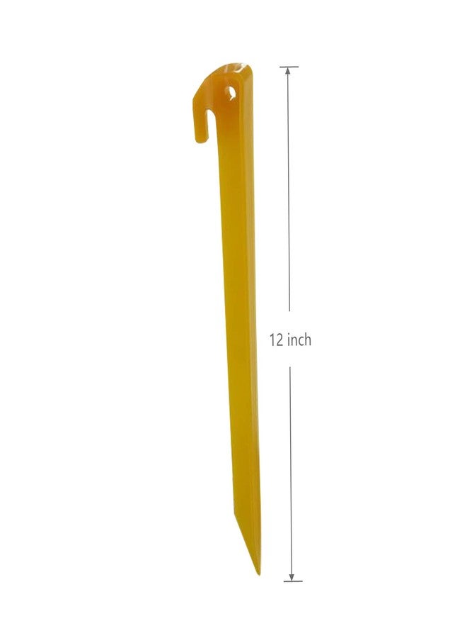 MUDOR 12 Inch Plastic Tent Stakes -24 pcs Heavy Duty and Larger Durable Tent Pegs Spike Hook for Campings Outdoor and Garden Lawn, Sturdy Canopy Stakes Accessories Suitable for Sand Beach Woods - Image 2