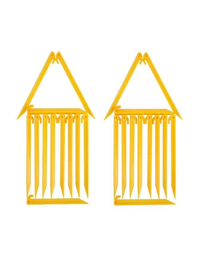 MUDOR 12 Inch Plastic Tent Stakes -24 pcs Heavy Duty and Larger Durable Tent Pegs Spike Hook for Campings Outdoor and Garden Lawn, Sturdy Canopy Stakes Accessories Suitable for Sand Beach Woods - Image 1