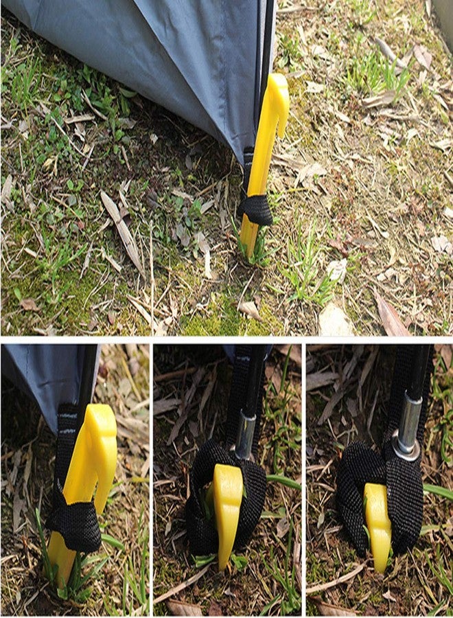MUDOR 12 Inch Plastic Tent Stakes -24 pcs Heavy Duty and Larger Durable Tent Pegs Spike Hook for Campings Outdoor and Garden Lawn, Sturdy Canopy Stakes Accessories Suitable for Sand Beach Woods - Image 4