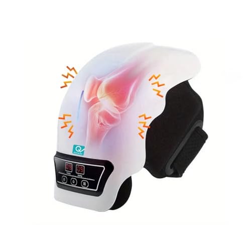 Q Devices Knee Massager with Heat & Vibration - Wireless Infrared Joint Relief for Arthritis - 9 Heat Levels & 9 Vibration Modes - LED Display Air Compression Knee Wrap for Injury Recovery. - Image 1