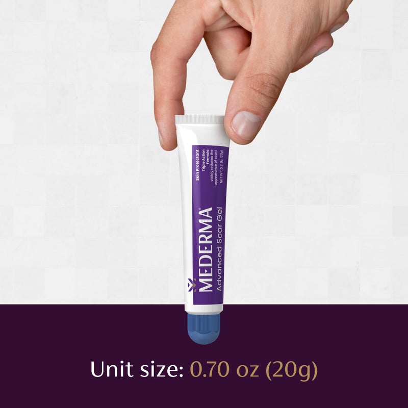 Mederma Advanced Scar Gel - Treats Old & New Scars, Reduces Appearance of Scars from Acne, Surgery, Burns, Injury & Stretch Marks, 0.70 Oz (20g) - Image 2