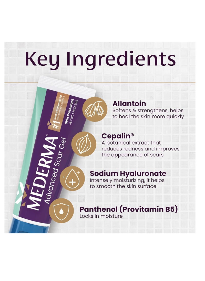 Mederma Mederma advanced scar gel treats old and new scars reduces the appearance of scars from acne stitches burns and sore 0.70oz 20g - Packaging may vary  - Image 5