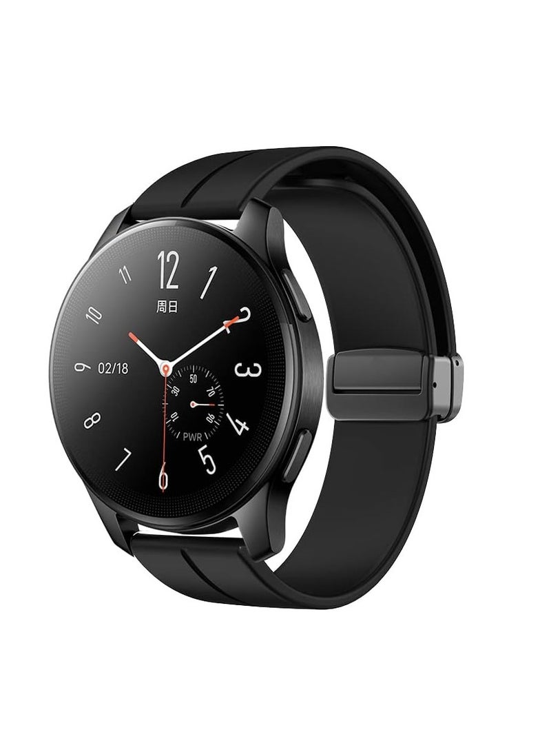 Magnetic Watch Band 16mm 18mm 19mm 20mm 22mm  Soft Silicone Sport Watch Band for Men Women - Image 1