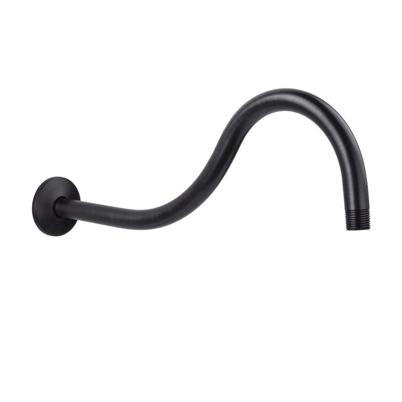 Shower Head Extension Arm by JS Jackson Supplies 16 inch Assembled Length High Arc Long Extender Pipe Great for Rain Fall Showerhead Oil Rubbed Bronze Finish