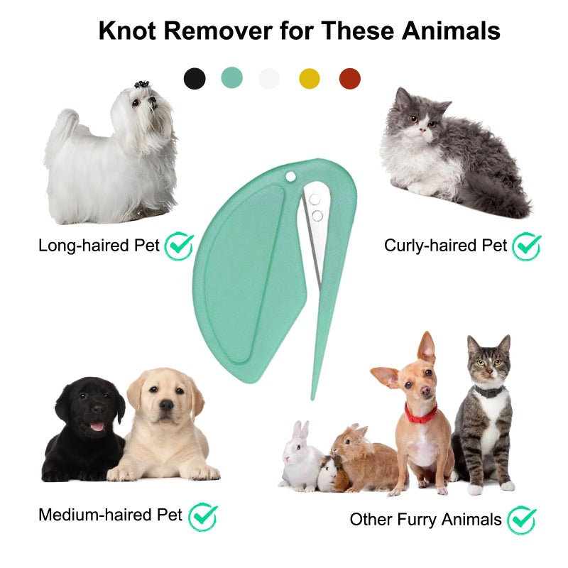 ThumlianYo Pet Knotting Comb, Dematting Tool for Cats and Dogs, Pet Hair Removal Tool, Effectively Remove Knots and Tangles with Our Matt-Splitting Tool, Knot Opener for Cat Dog Grooming 5 Pcs - Image 4