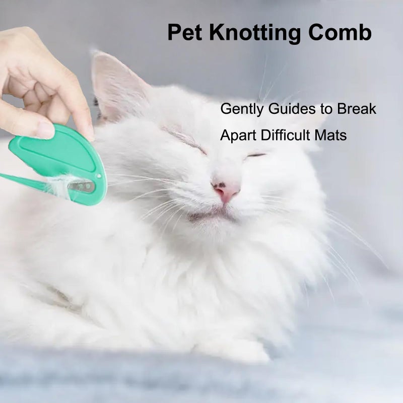 ThumlianYo Pet Knotting Comb, Dematting Tool for Cats and Dogs, Pet Hair Removal Tool, Effectively Remove Knots and Tangles with Our Matt-Splitting Tool, Knot Opener for Cat Dog Grooming 5 Pcs - Image 2