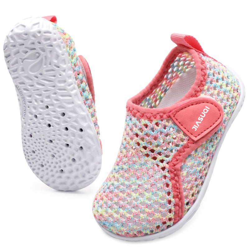 JIASUQI Baby Girls Boys Outdoor Beach Walking Skin Water Shoes Socks Mesh Colorful 18-24 Months - Image 2