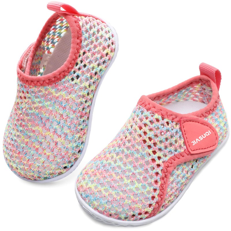 JIASUQI Baby Girls Boys Outdoor Beach Walking Skin Water Shoes Socks Mesh Colorful 18-24 Months - Image 1